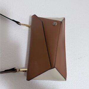 Urban Outfitters Brown and Cream Crossbody Bag